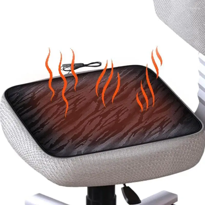 Mattor Uppvärmd sittdyna Håll varmen i vintern Multifunktionell komfort Termisk stol varmare USB -laddningsbar för kalla väderförsörjningar