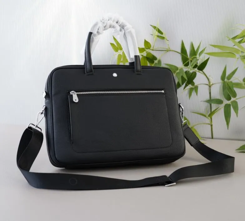 Topp designer portfölj original män affärer axelväska cowskin äkta läder män handväska bärbara väska crossbody väska 10a tote portföljer messenger väskor 38 cm