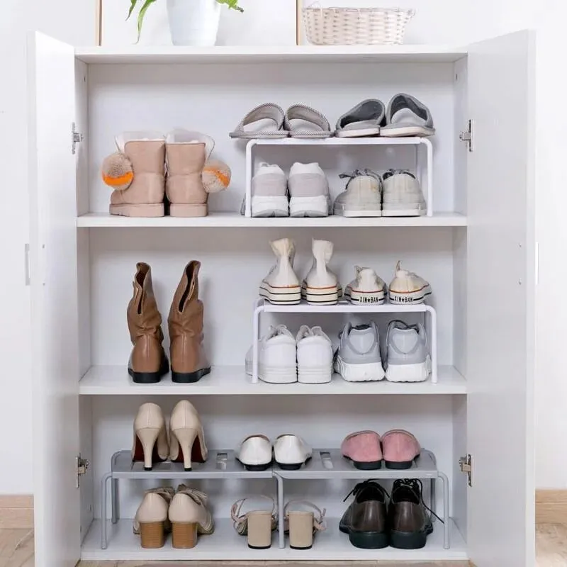 ABS Extensible Shoe Rack Storage 선반 선반 신발 주최자 싱크대 스토리지 랙 캐비닛 주최자 가정 하부의 홀더