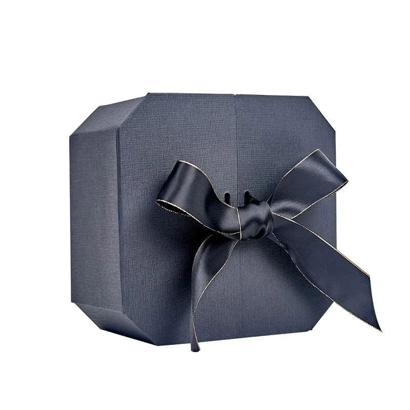 2024 Octagonal Gift Box Paper Bags for Gifts Wedding Flower Box Candy Box Gift Packing Supplies Birthday Party Decorations - for Octagonal