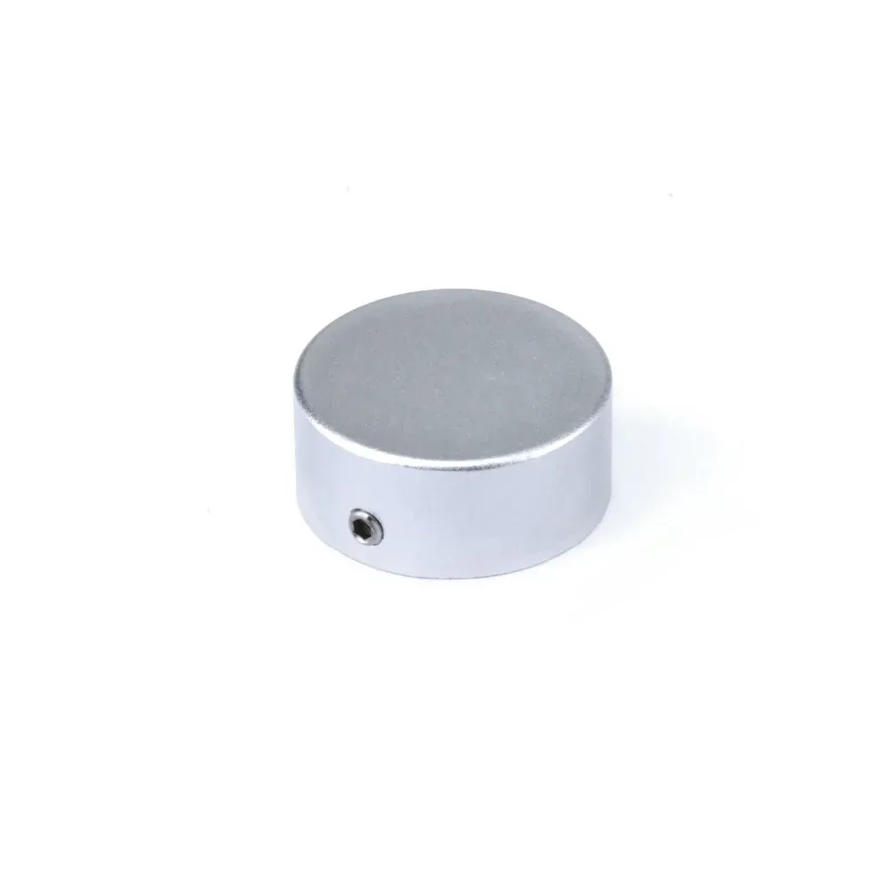 4-Pack Guitar Pedal Footswitch Toppers – Aluminum Alloy Knob Caps For 10mm (3/8") Switches, Silver/Black/Red/Blue