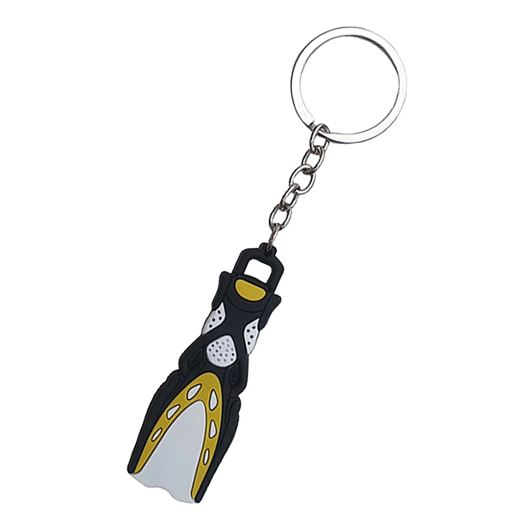 Scuba Flipper Key Chain Dive Fins Keychain Key Ring Holder Scuba Dive Flipper Keychain Keyring for Boat Tote Bag 