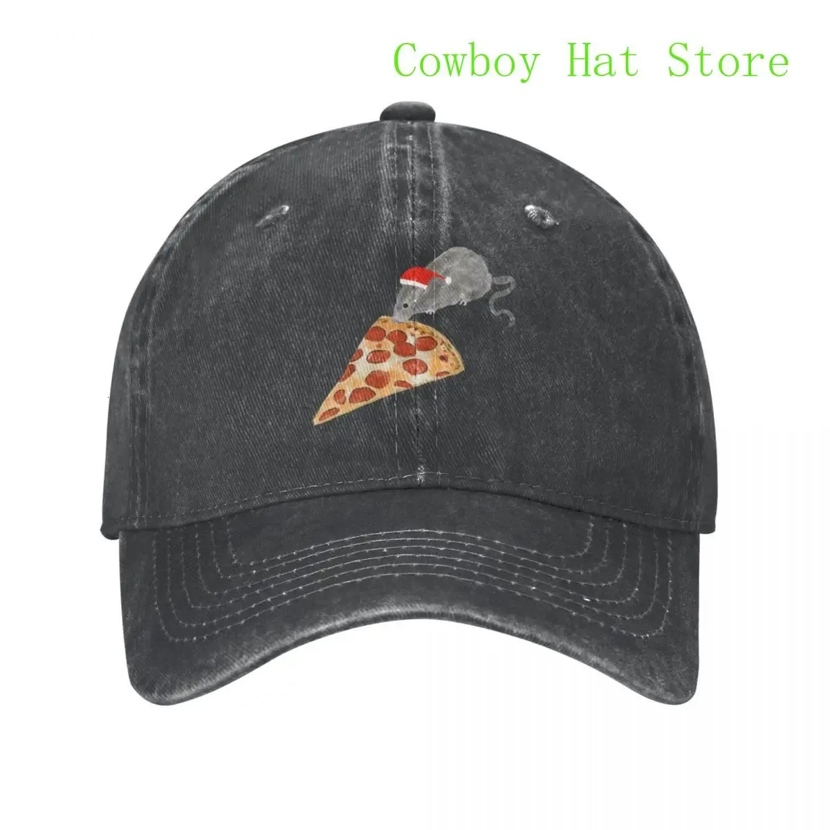 Çok NYC Noel Pizza Sıçan Beyzbol Top Şapkaları Trucker Hat Erkek Kadın Kap 240410