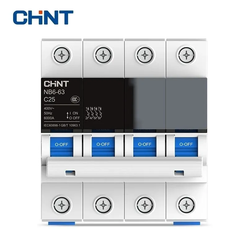 CHNT CHINT NB6-63 DZ30 DZ40 EPN DPN TPN 1P 2P 3P 3P 4P AC 230/400V ROCB Circuter Rail Rail Montaje en miniatura de aire Miniatura