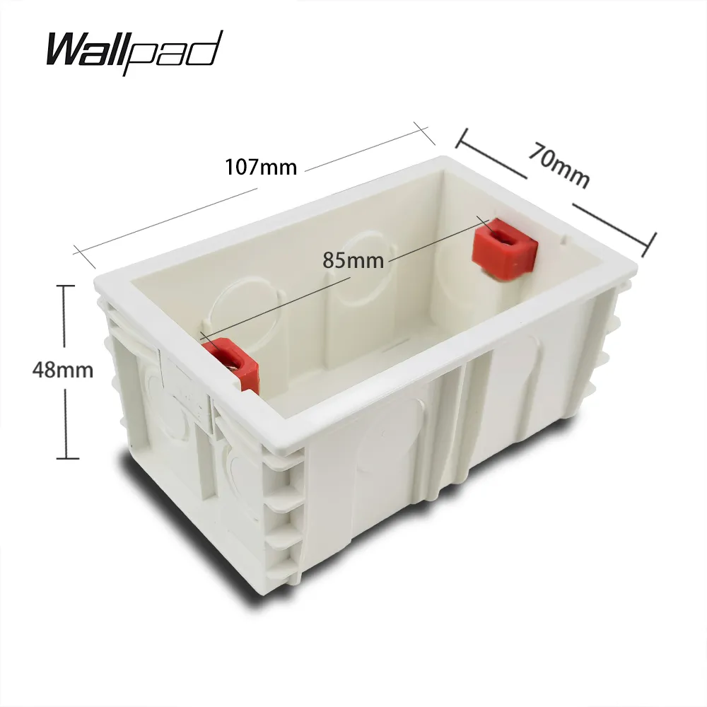 3-6m Wallpad 70*85mm IL AU US標準カセット壁取り付け長方形ボックス118*75mm壁スイッチソケットバック隠されたボックスボックス