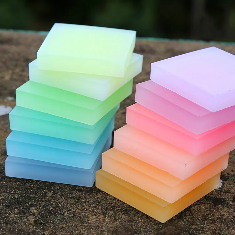 5x5x1cm1cm coloré coloré en cristal en caoutle de caoutchouc Blocs de sculpture en caoutchouc pour le scrapbooking outil de sculpture bricolage