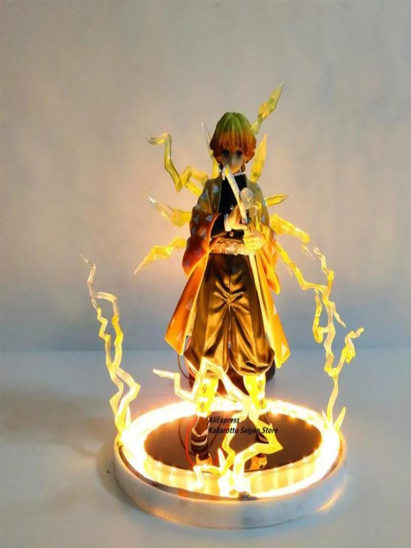 Agatsuma Zenitsu PVC Figures ThunderClap and Flash Effect Anime Kimetsu No Yaiba Figurine Model Toys 201202247B3125349