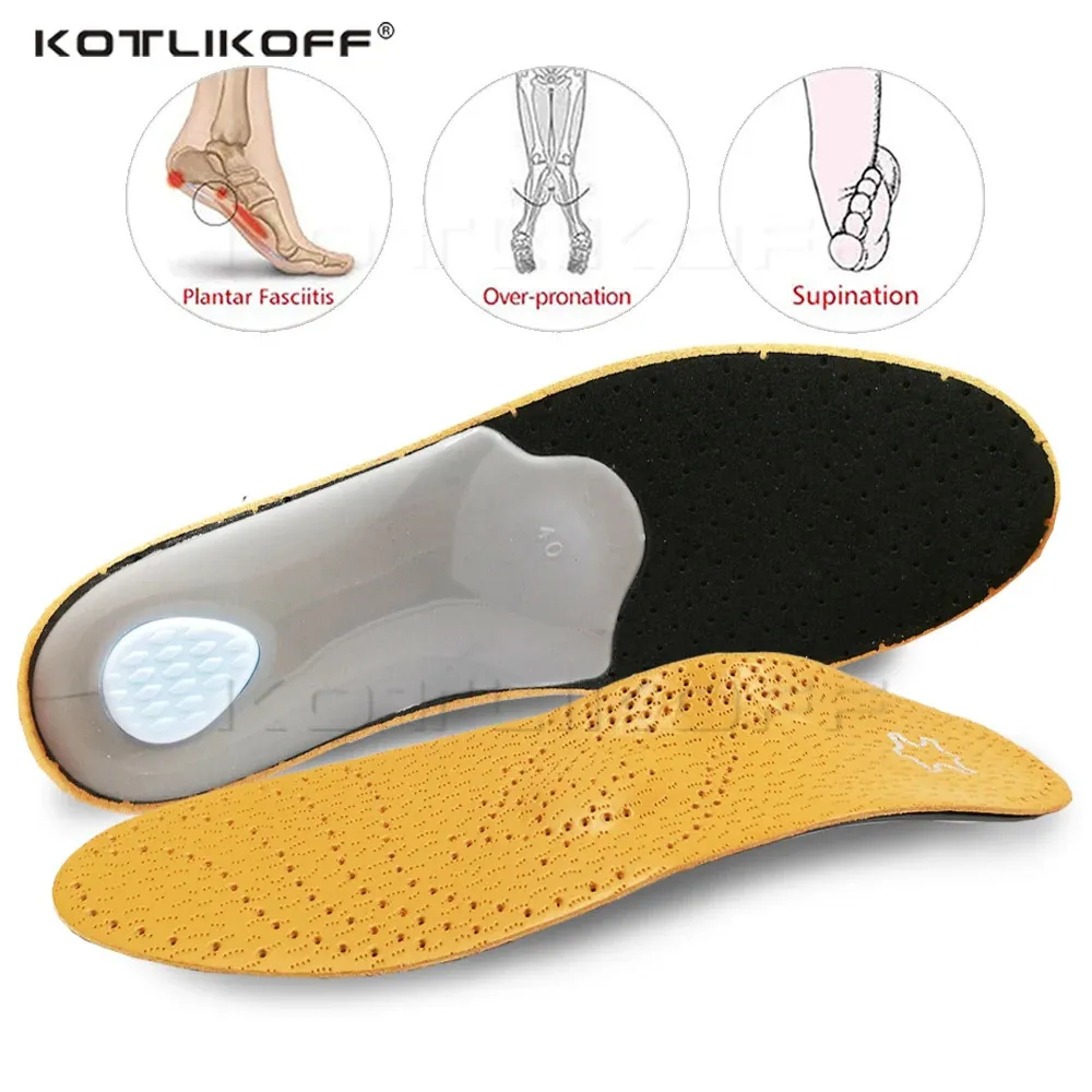 Kotlikoff Yüksek kaliteli deri orty orty ortic inole Flat Feet Arch Destek Ortopedik Ayakkabılar Erkekler ve Kadınlar İçin Tek Toyslar 240329