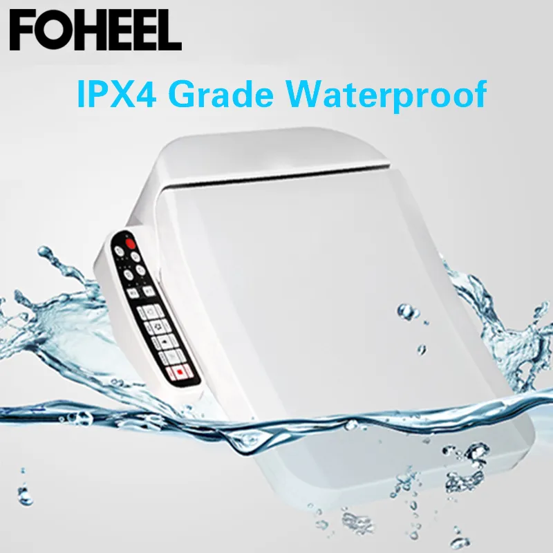 FOHEEL square smart toilet seat cover electronic bidet toilet bowls seat heating clean dry intelligent toilet lid for bathroom