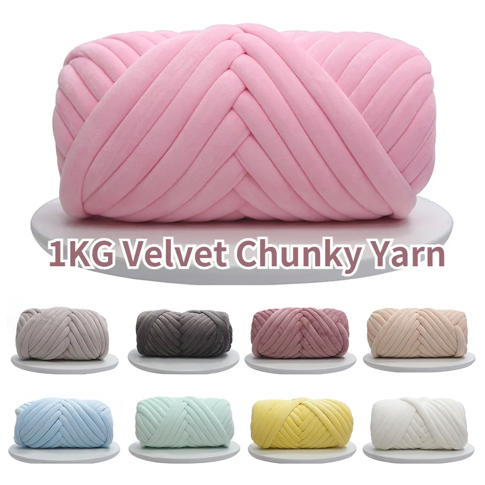 1KG Super Bulky Chunky Velvet Chunky Merino Wool Yarn For Hand Knitting Basket Blankets Carpets Giant DIY Arm Hand Knit Blanket From Homepro11 12.7 DHgate.Com