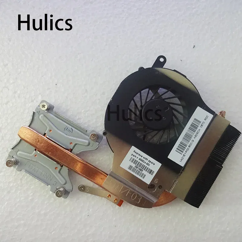 Pads Hulics gebruikt 606014001 Radiator voor HP Pavilion G62 G72 Laptop -koelventilatorkoelsel.