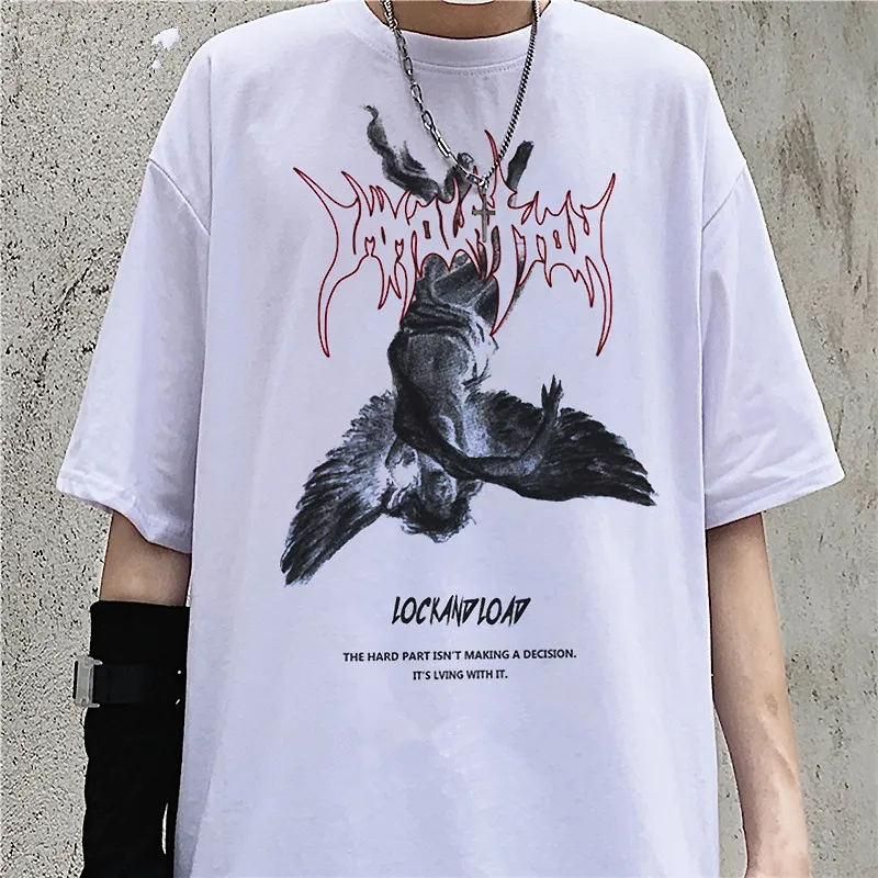 Fallen Angel Oversized Streetwear T-shirt for Men and Women