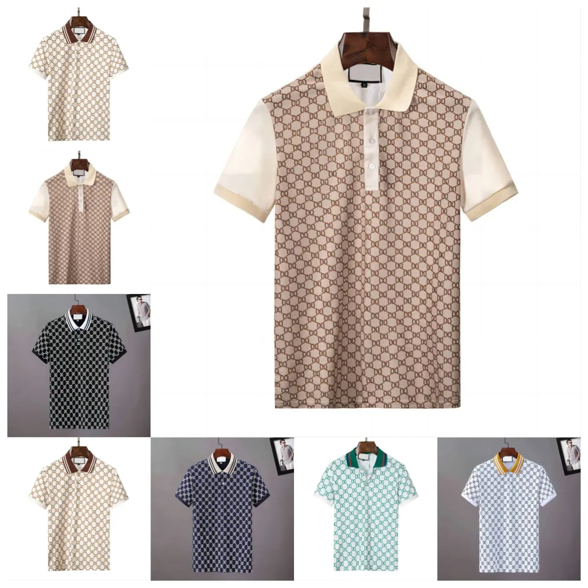 Lüks Tasarımcı Erkek Tişört Giyim Polos Gömlek Erkekler Kısa Kollu T-Shirt Polos Gömlek Çok yönlü Top