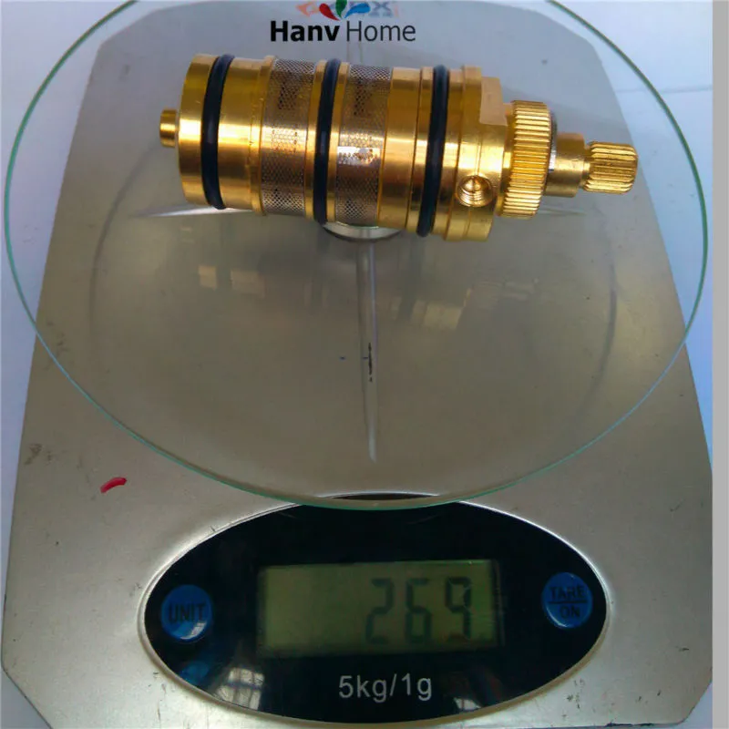 Brass Thermostatic Shower Cartridge – G1/2" Mixing Valve Spool – Adjustable Temp 35-45°C, Working Pressure 0.03-1.0Mpa – 5-Year Warranty