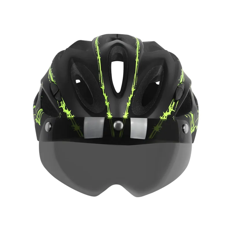 Supeirde Outdoor Trail MTB Bicycle Helmet Aerodynamische race -fietsenhelm met bril Ultralight Road Mountain Bike Helm