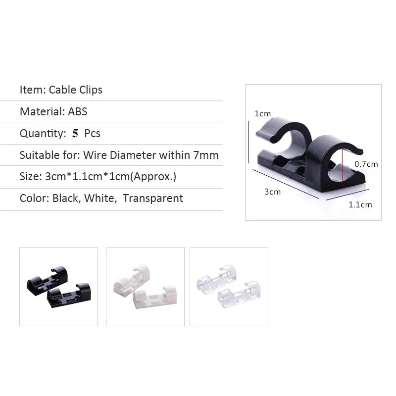 Clips Cable Organisateur Drop Wire Conter Cord Management