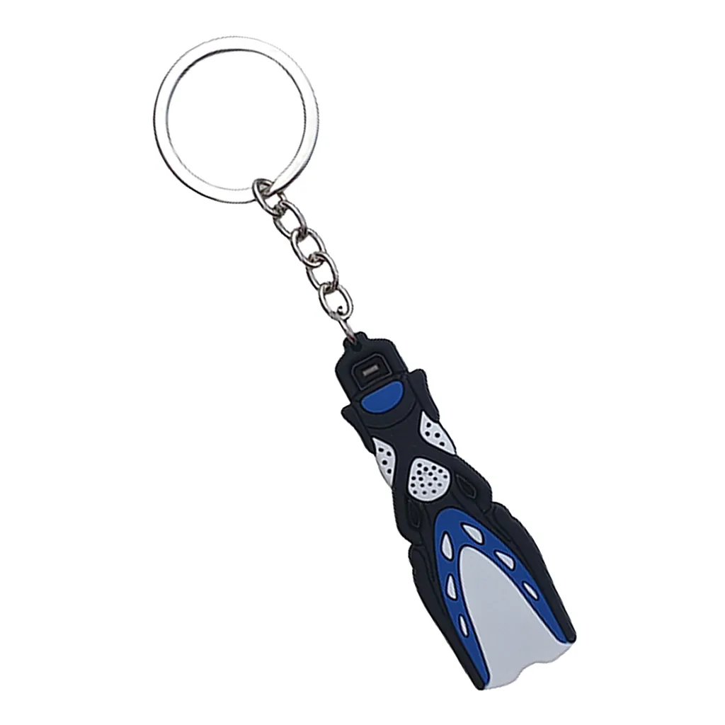 Scuba Flipper Key Chain Dive Fins Keychain Key Ring Holder Scuba Dive Flipper Keychain Keyring for Boat Tote Bag 