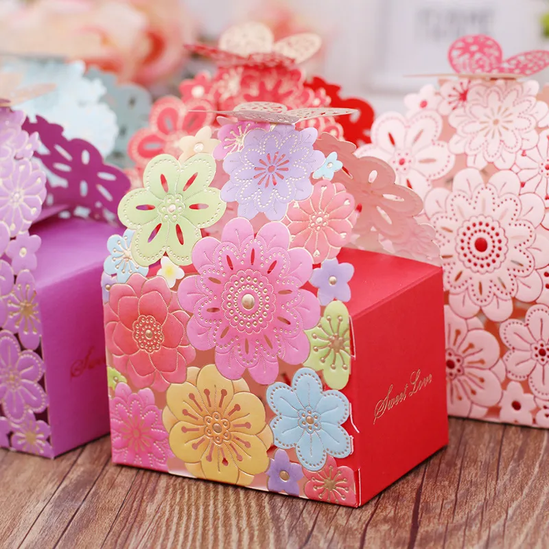 25pcs/lot Bride Laser Cut Wedding Favor Boxes Paper Candy Box Casamento Wedding Party Sweet Favors And Gifts Elegant Luxury