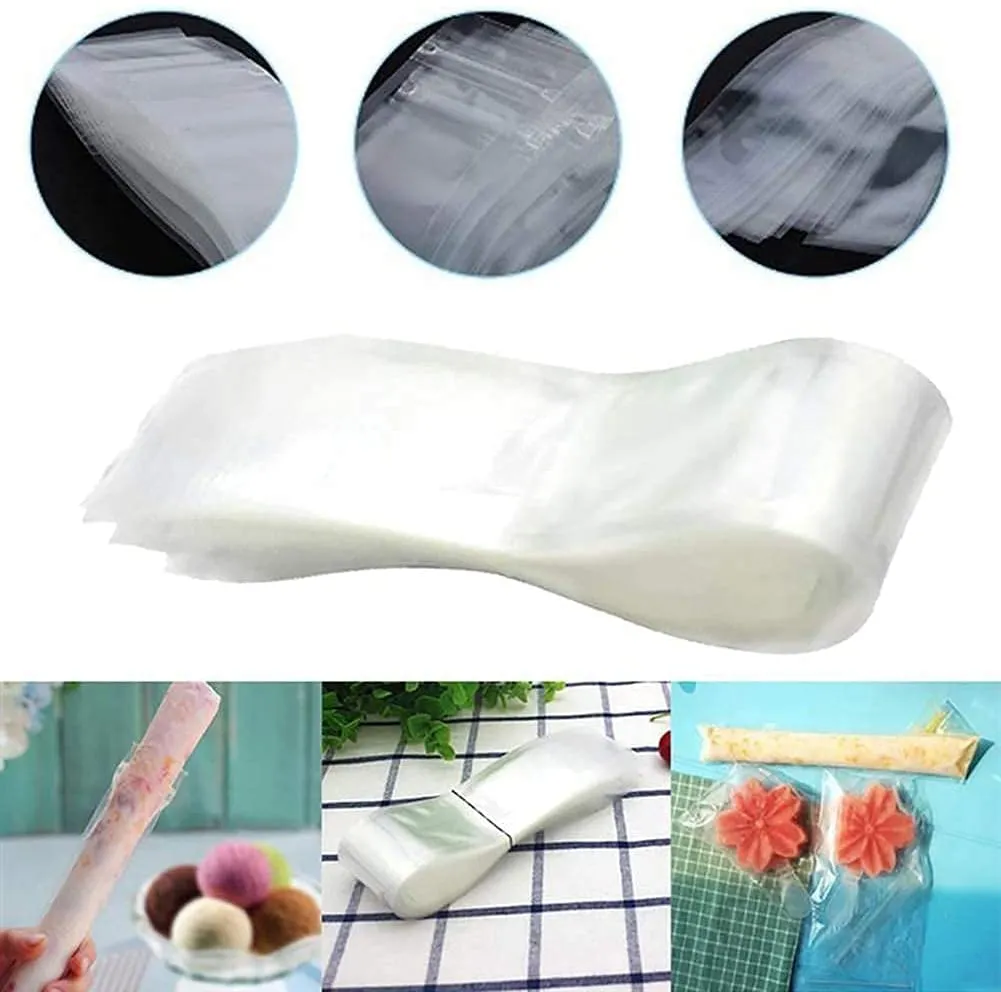Disposable Ice Pop Mold Bag 5.5x28cm Large Freeze Pop Bgas Popsicle Bags with Silicone Funnel for Smoothies Yogurt Sticks