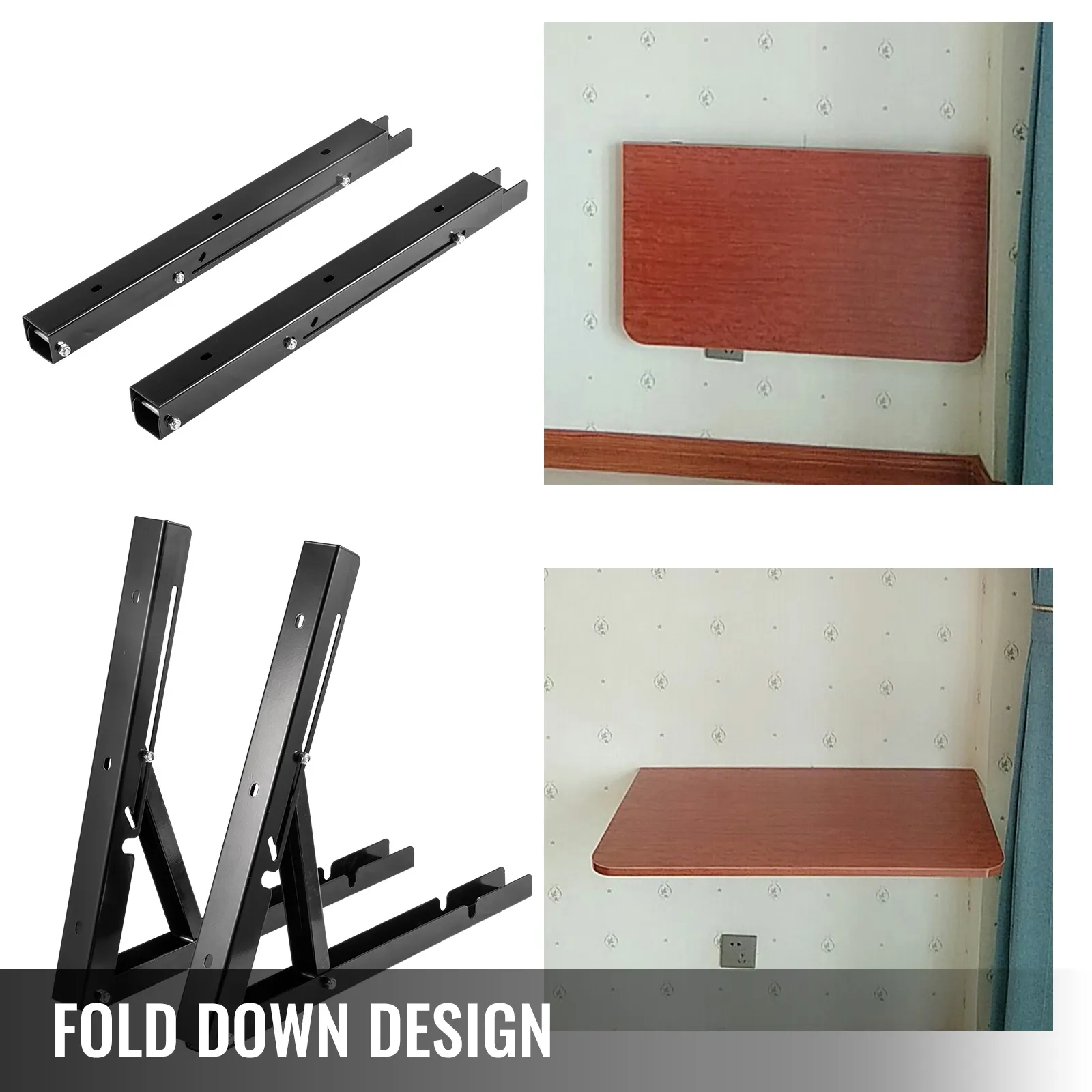 Folding Shelf Brackets,2 PCs,500 lbs