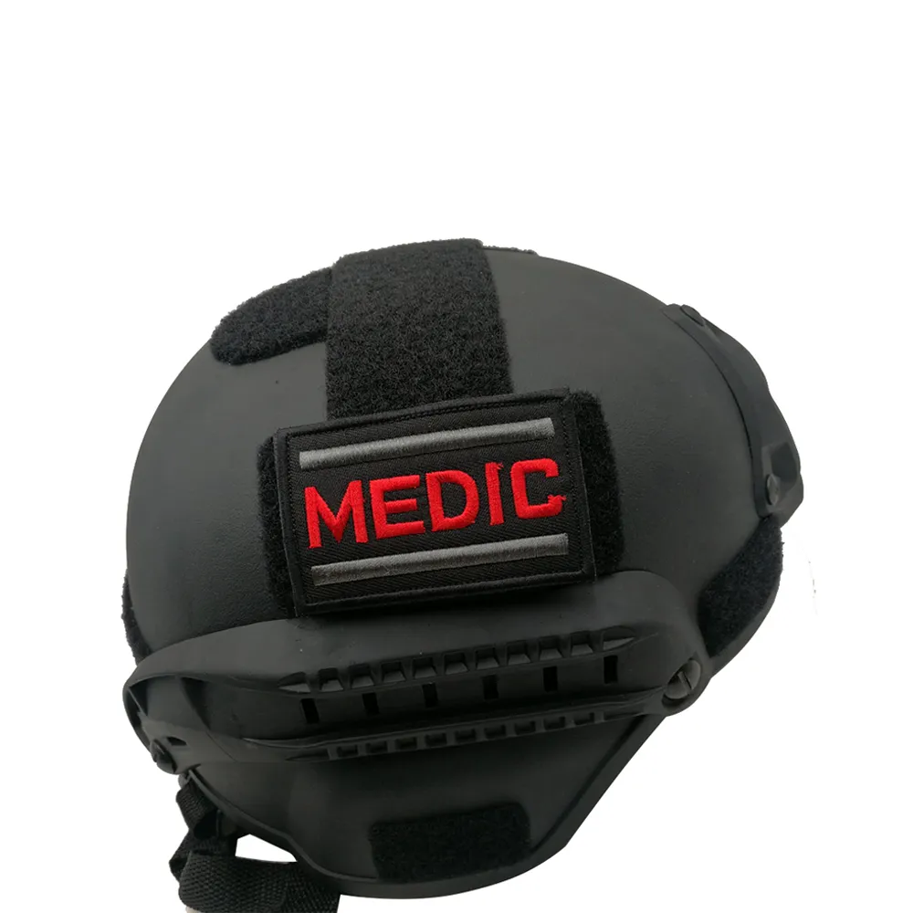 Patches MED EMS EMT Réfléchissants IR - 2 Pièces, Fixation Crochet Et Boucle, Vert