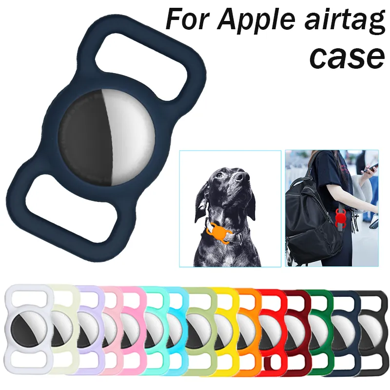 Apple Airtagケースの1PC犬猫首輪GPSファインダーApple Air Tag Trackerケース用カラフルな発光保護シリコンケース