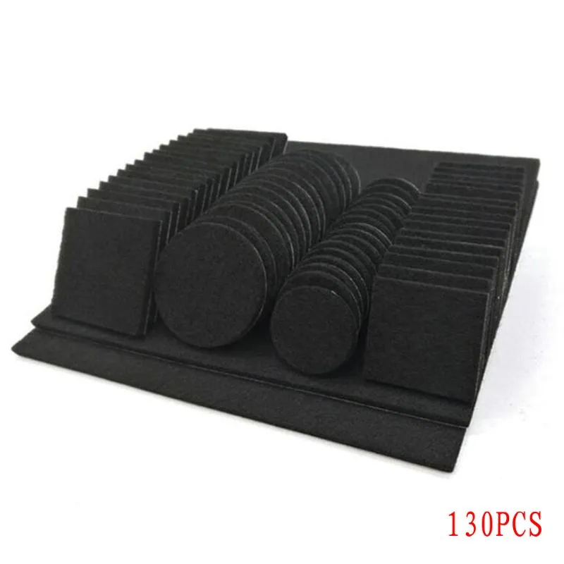 80/130pcs Furniture Chair Table Leg Self Adhesive Felt Wood Floor Protector Pads