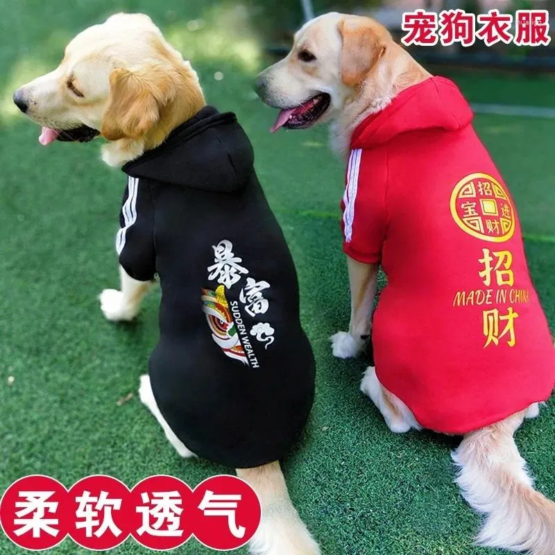 Vêtements de vêtements pour chiens printemps et pull d'automne Labrador Golden Hair Samoye chai grand animal de compagnie de taille moyenne