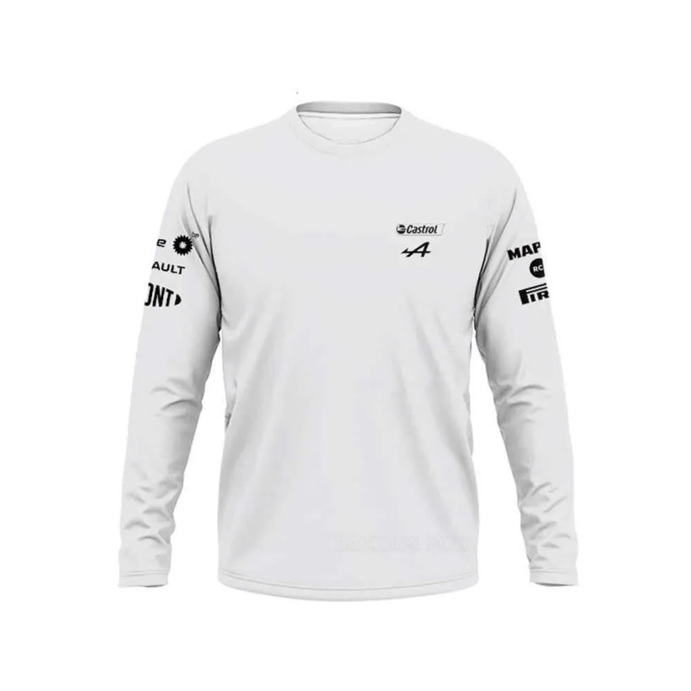 Alonso Alpine F1 Team Motorsport Long T Shirt Racing Teamline Men Polyester Quick Dry Breathable Anti-uv Do Not Fade Jerseys Formula One Autumn Top 32 387