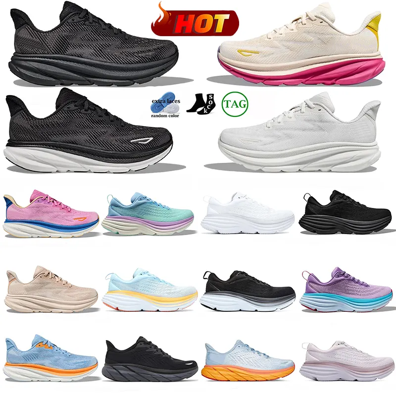 clifton 9 bondi 8 running shoes for men women kawana mafate elevon designer sneakers triple black white pink mens womens outdoor sports trainers 36-45