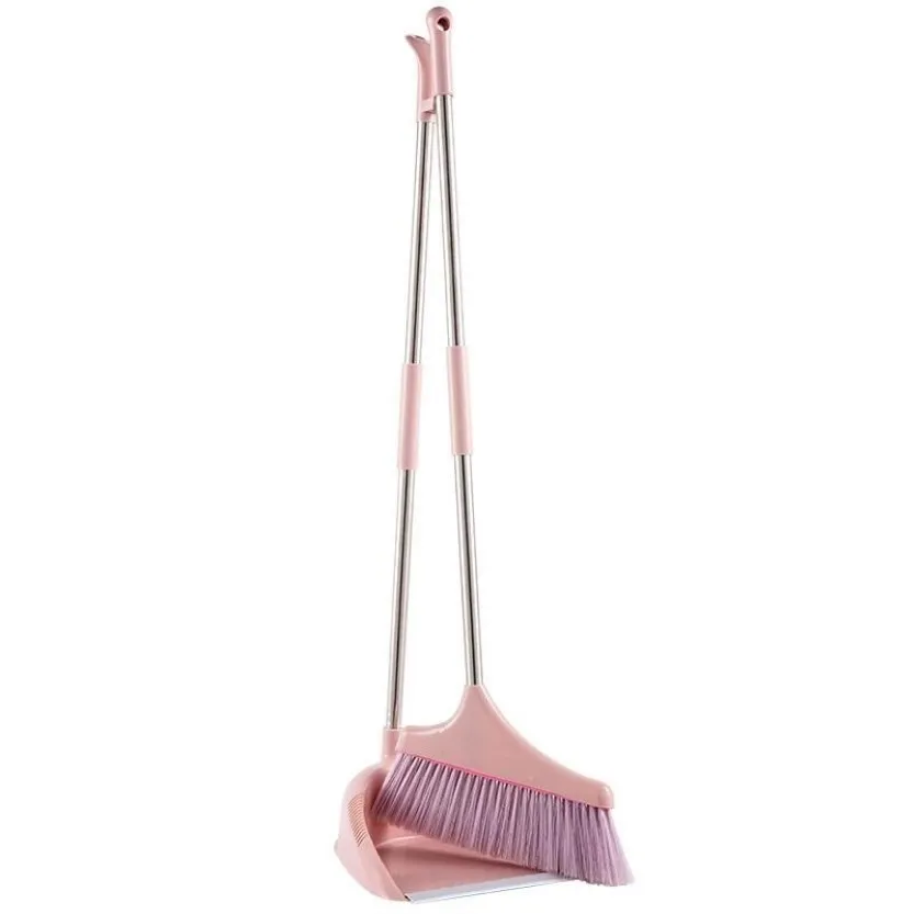 Strumenti per la pulizia della casa Scoppa Dustpan set di plastica pieghevole PP Combinazione di scopa morbida Polveri puliti di polvere-337E