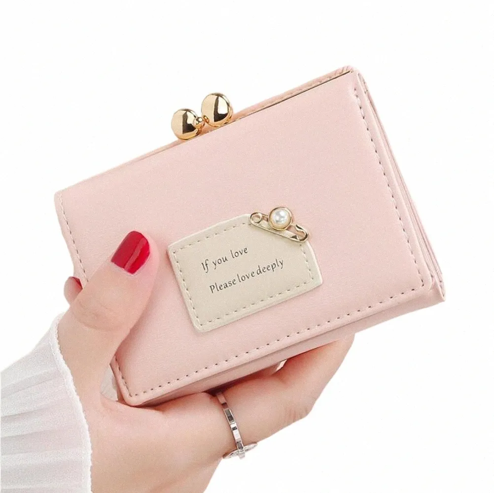 Women Wormeds Female Short Design Fi Tre piega Borsa Simple Studente Clutch Clot Holder Borse J5S3#