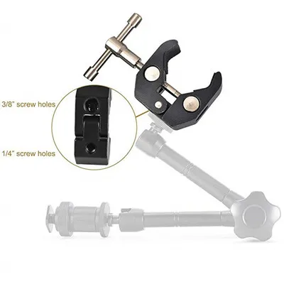 DSLRKIT 7" Adjustable Articulating Magic Arm For Camera Rig, LED Light, Monitor
