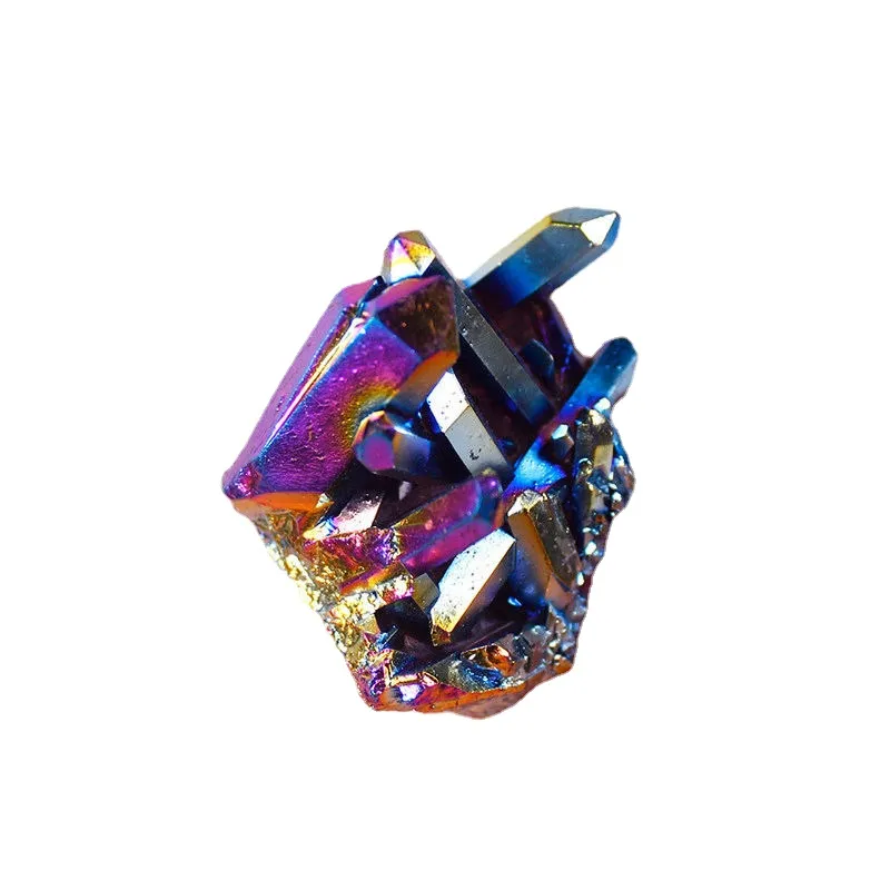 15g Natural Aura Rainbow Titanium Bismuth Crystal Cluster Quartz Gemstone Proems Vug Healing Mineral Rock Stone Home Decor