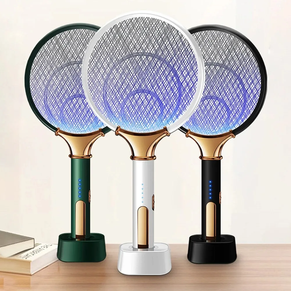 1200 mAh Elektrische muggen Swatter LED Oplaadbare anti -vliegbug Zapper Killer Trap Insect Racket Pest Control Product