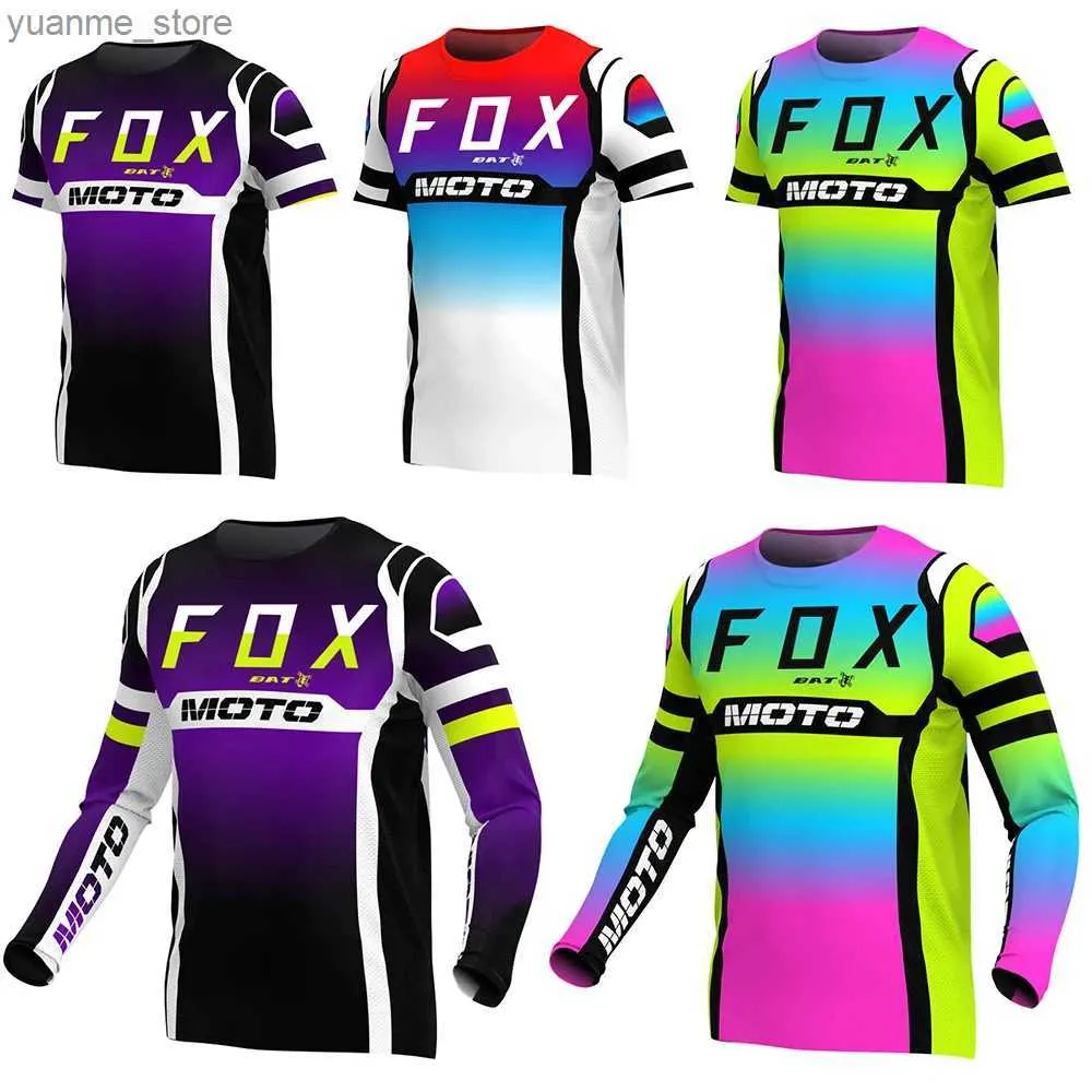 Cycling Shirts Tops Mens BAT Downhill Jersey Camiseta Motocross T-Shirts Mountain Bike Jersey Offroad DH Maillot ciclista Cycling Clothing Y240410