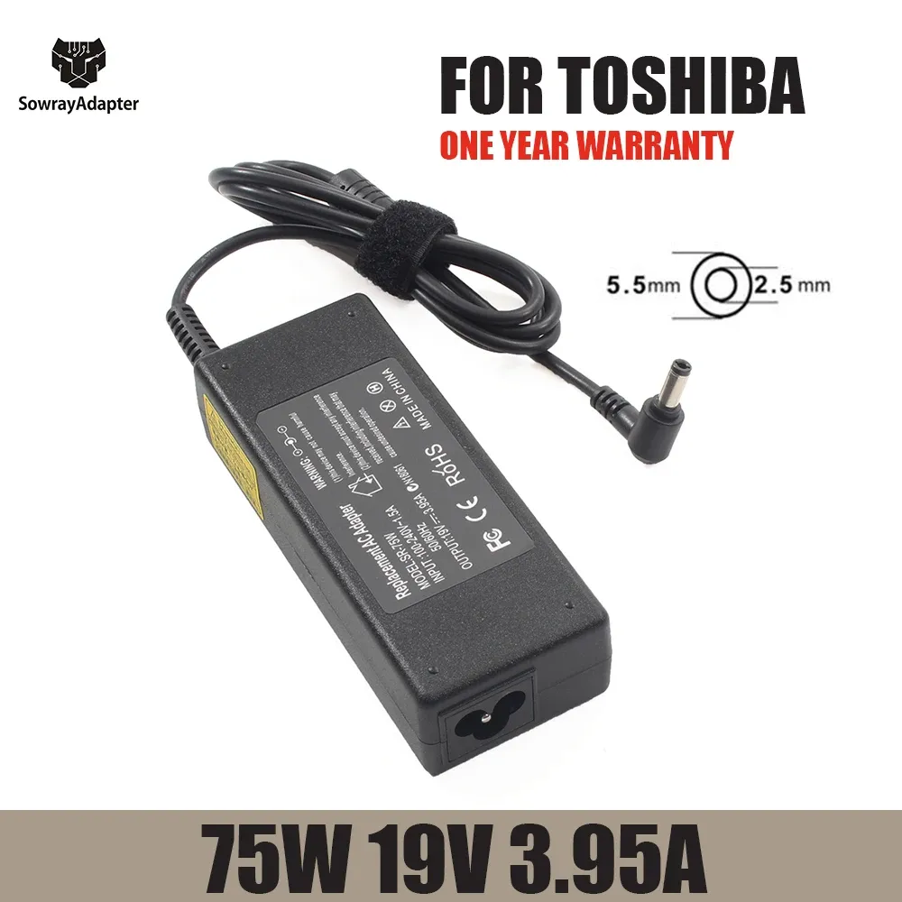 Adapter 19 V 3,95A 75 W 5,5*2,5 mm Ładowarka AC Laptopa do Toshiba Satelitarna PA175004 PA175001 PA175024 PA175009 PA3715U1ACA