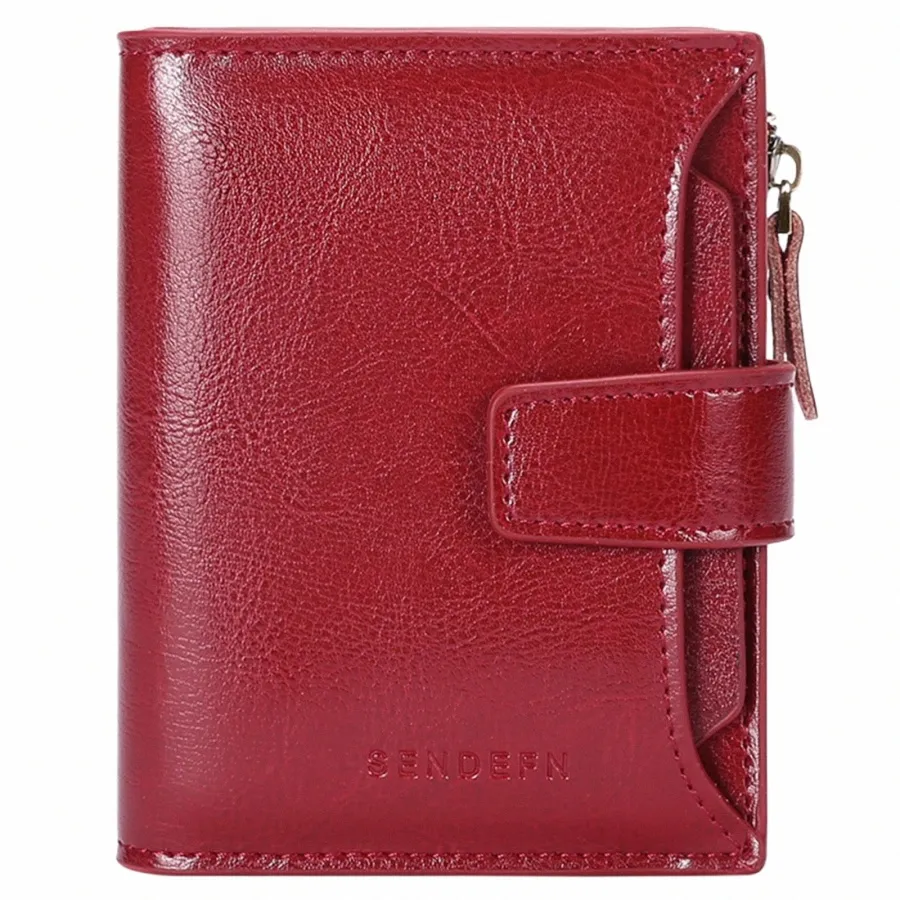 Kadınlar için çok functional orijinal deri cüzdan zincirle kısa fermuarlı inek derisi sevimli küçük para çantası mey çanta kart cüzdanları q2fp#