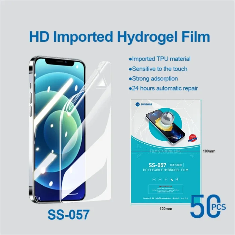 50pcs Sunshine SS-890C Filme de hidrogel flexível SS-057 SS-057A SS-057R Máquina de corte de filmes de filmes para celular Screen Protective Film