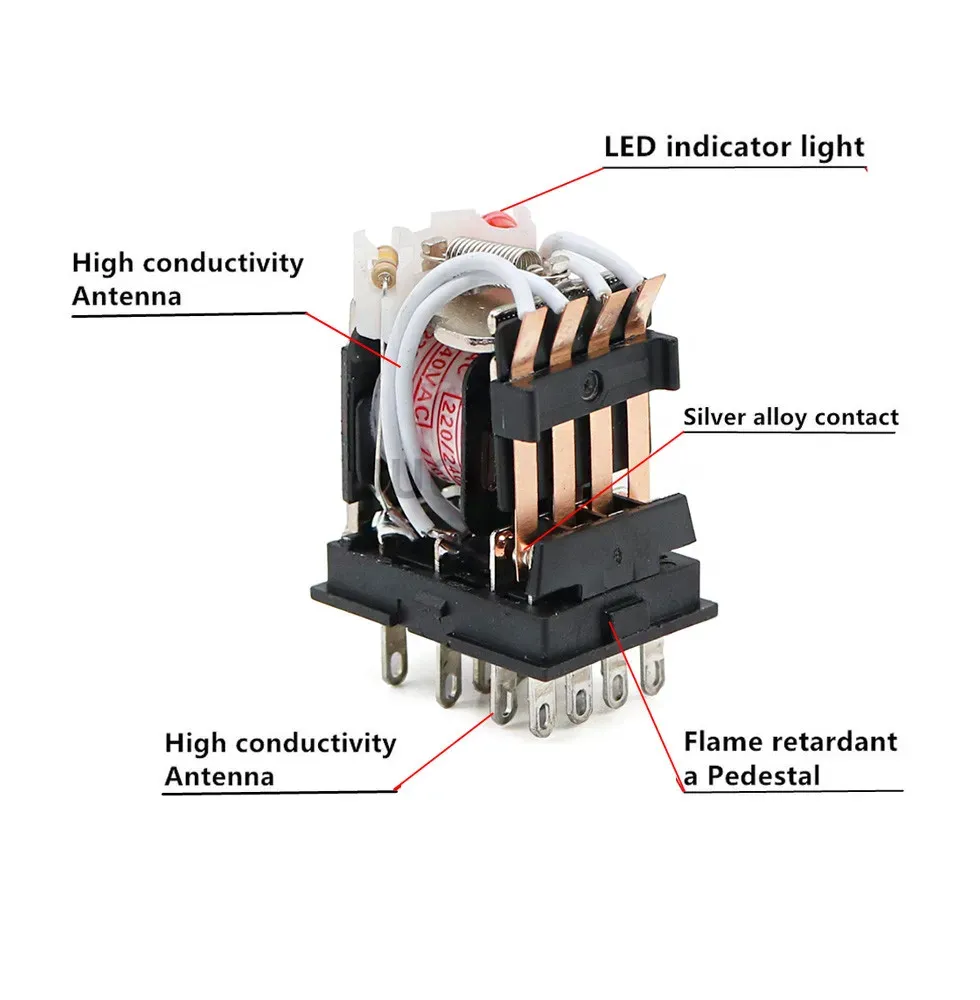 DHgate.com:1 Set MY4NJ Small Electromagnetic Power Relay AC