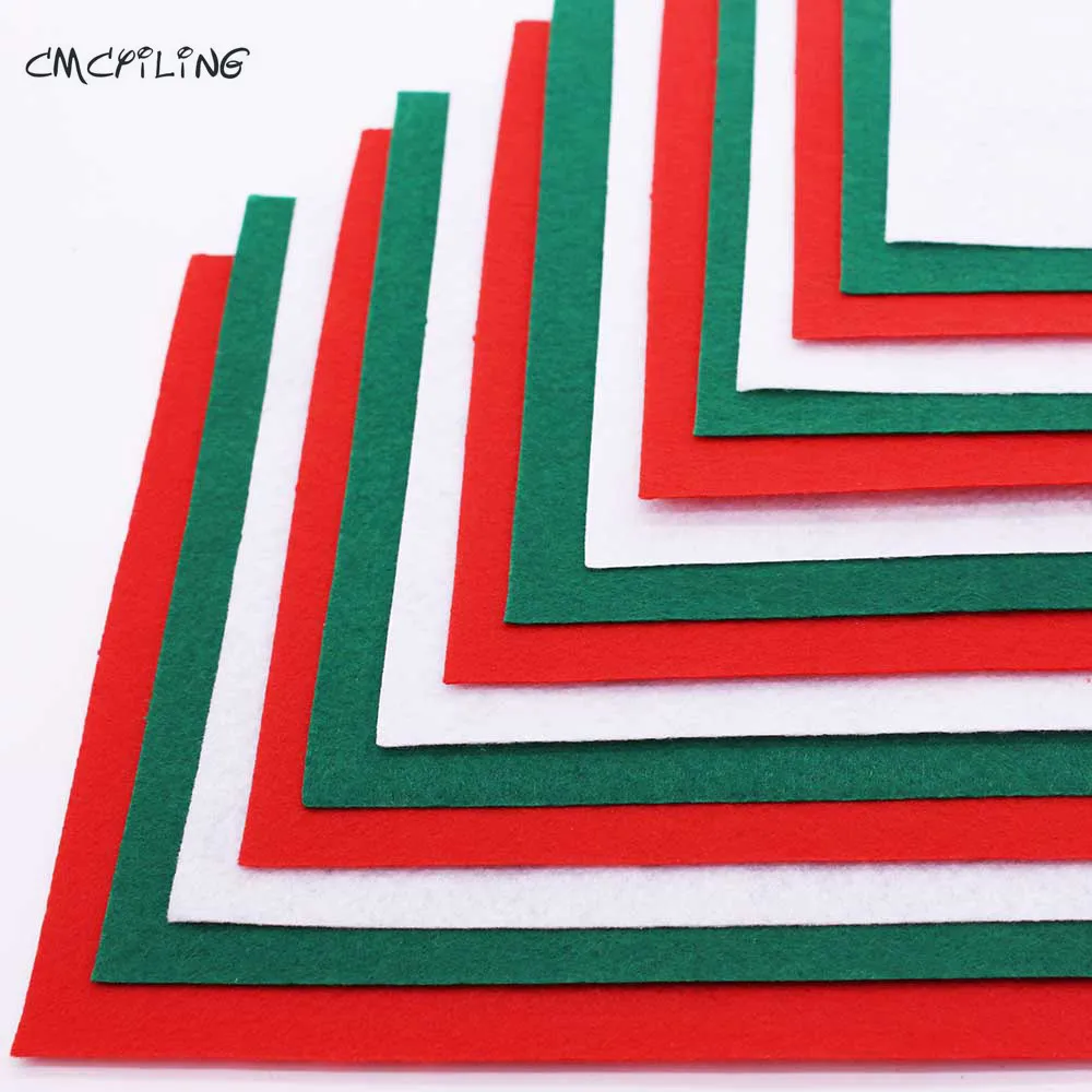 1mm Christmas Red Green White White Hard, fogli forti arti fai -da -te artigianato cucito scrapbook ometextile