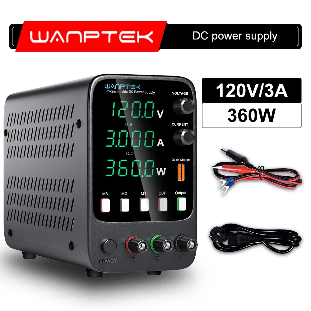 Wanptek 120V 3A Переключение Регулируемое постоянное питание лаборатория питания цифровой светодиодный дисплей Регулируемый DC Регулируемый инструмент DIY DIY DIY