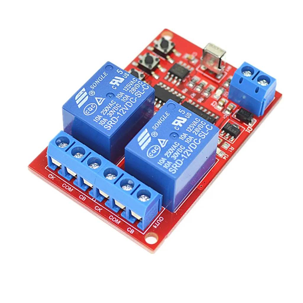 12V Channel Relay Module With White Remote Control 2 Channel Relay ...