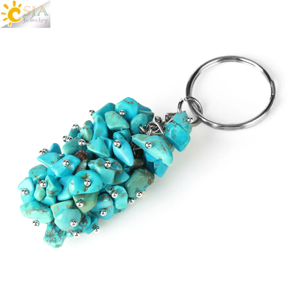 Key Chain With Little Rocks CSJA Black Rock Crystal Keychains With Natural Chip... From Ddmyfriend ...