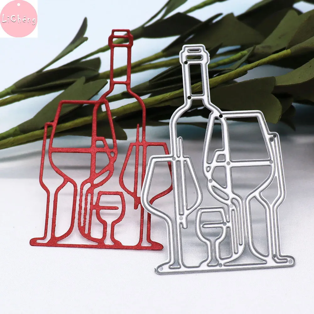 Verres à vin Slimline Carte Die Cut Metal Craft Nouveaux tampons et matrices pour carte de papier fabrication de bricolage à main en relâchement des enfants artisanat artisanat