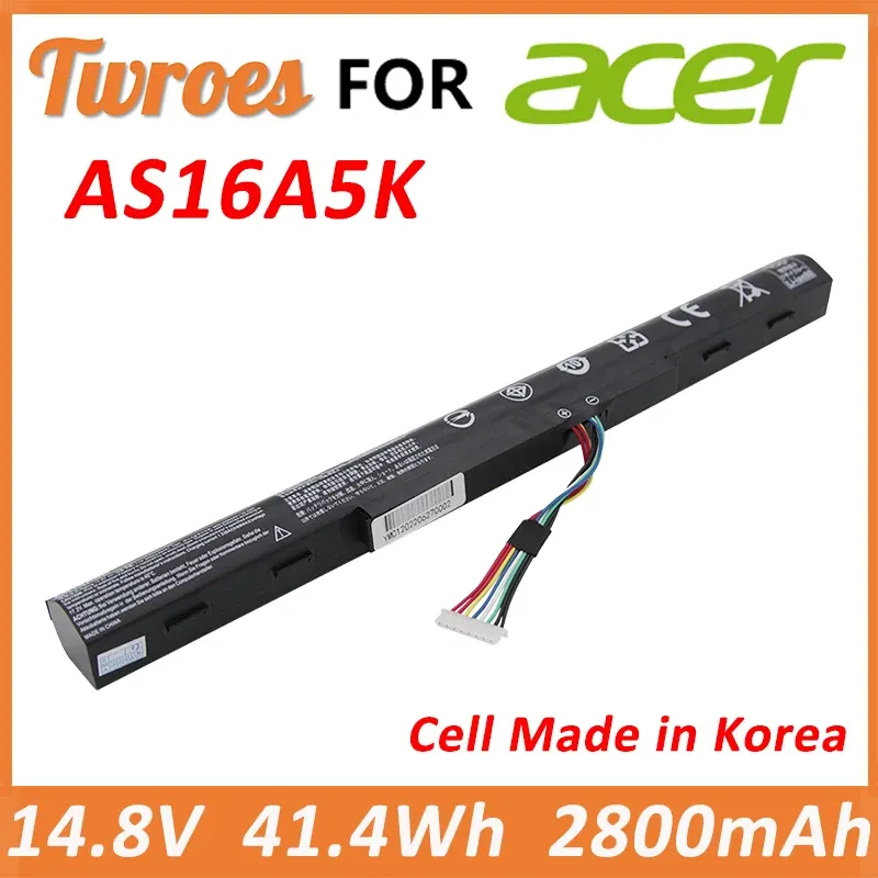 バッテリーラップトップバッテリーAS16A5K 2800MAH AS16A7K AS16A8K for Acer Aspire E15 E5475G 523G 553G 575G 774G E5575559QB E5575 E5575G53VG