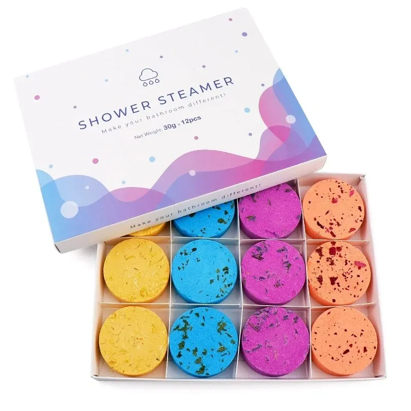 / boîte de douche utile Steamer mini comprimés de douche aromathérapie accessoires de bombes à bulles confortables universelles pour femmes