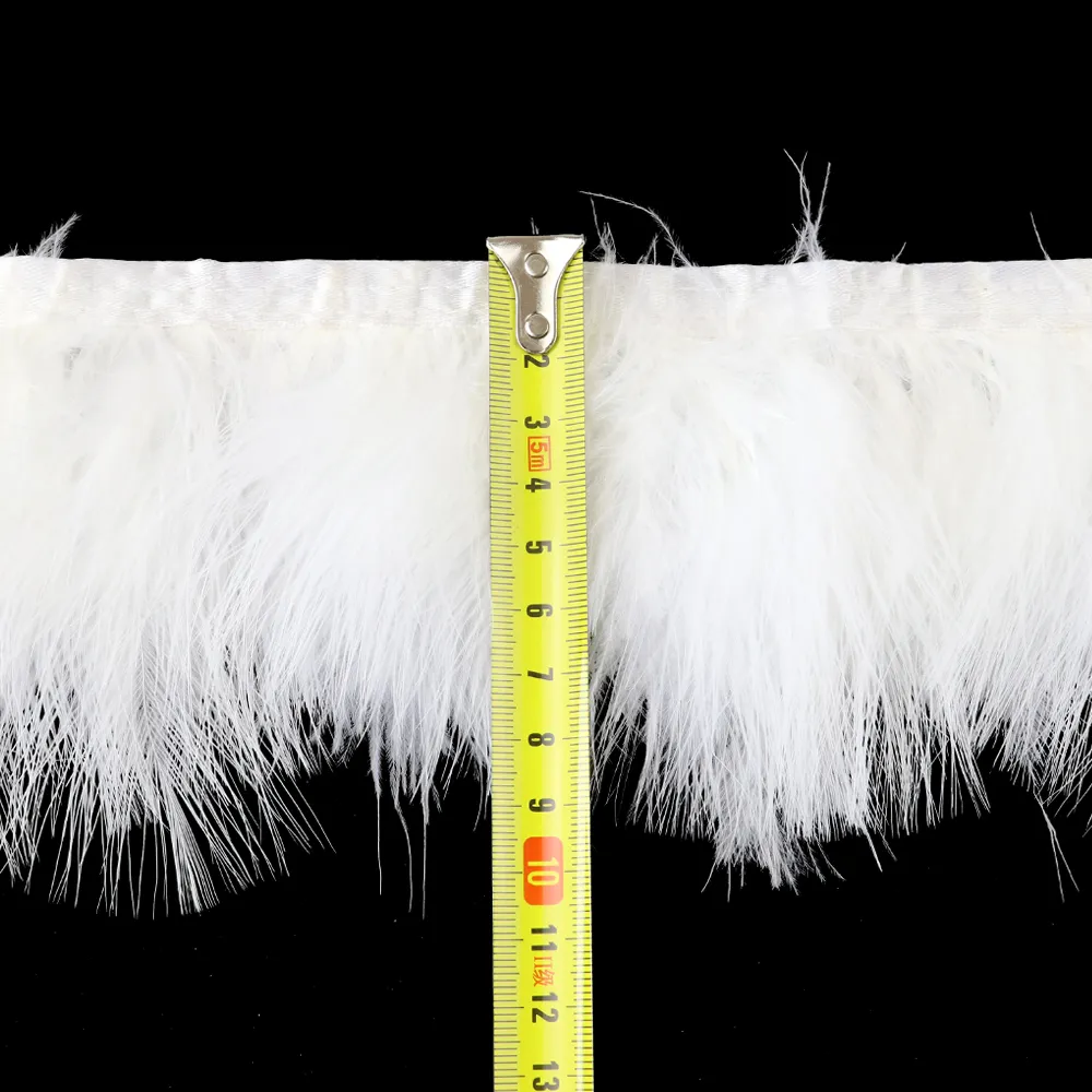 New 10 Meters/pack Marabou feather Trims Natural Turkey Marabou Feathers Fringe Trimming Soft Decorative plume Clothing Sewing