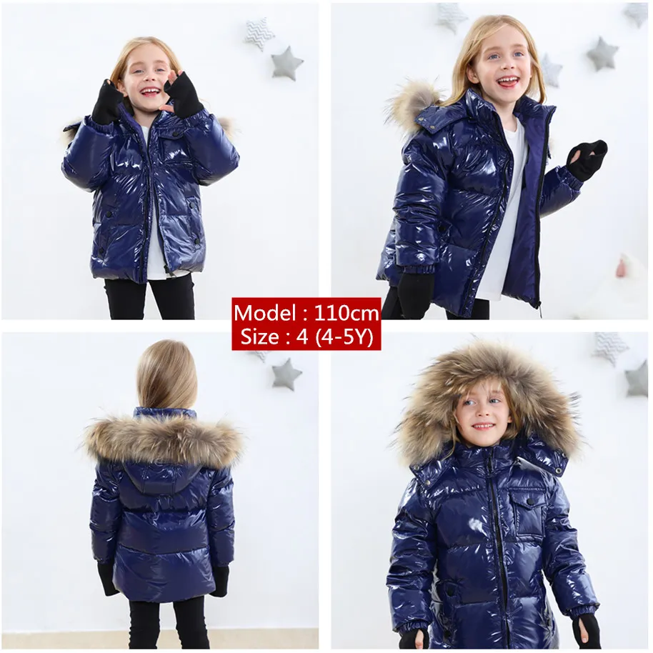 2023 Orangemom Kids Vêtements d'hiver Duck Down Boys Filles Vestes Infant Boy Coats Children's Vestes Vestes Cabiller Shiny Snow