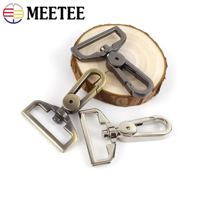 2/4/10pc Meetee 25/32/38 mm Sacs CELaire de boucle métalle Carabiner Snap Hook Lobster Clasps Coll Coll Coll Clasf